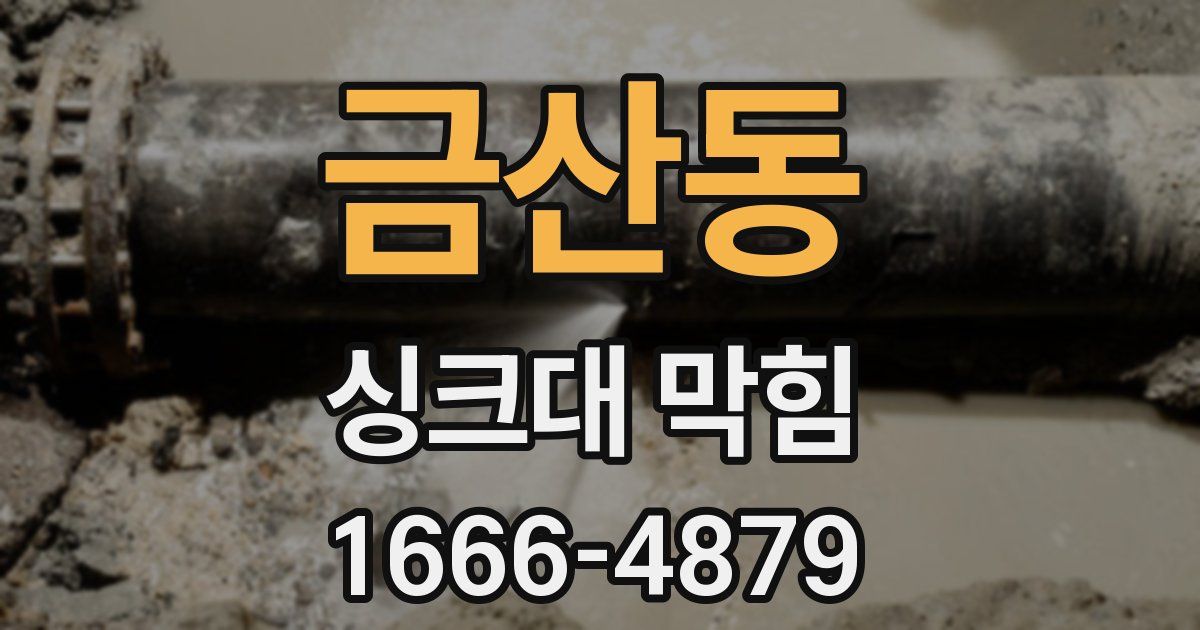 금산동 싱크대 막힘