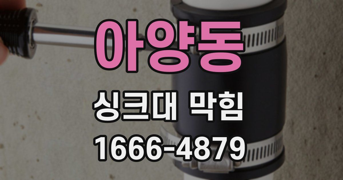 아양동 싱크대 막힘
