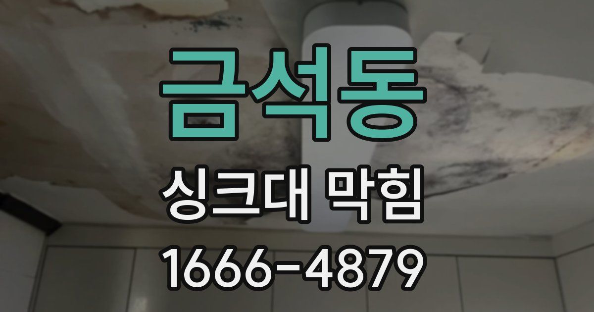 금석동 싱크대 막힘