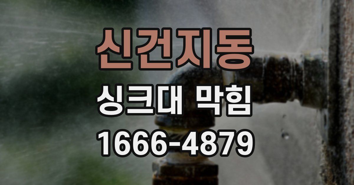 신건지동 싱크대 막힘