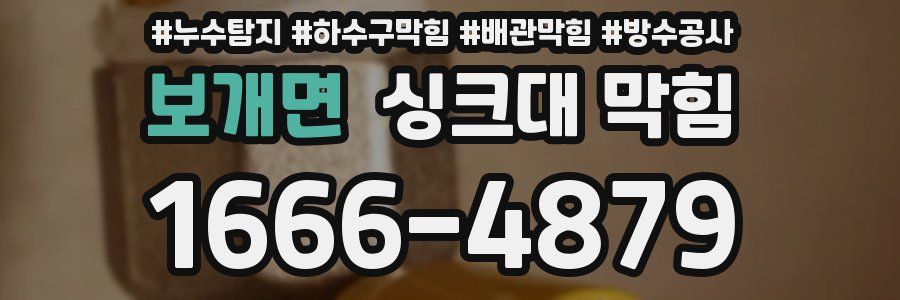 보개면 싱크대 막힘