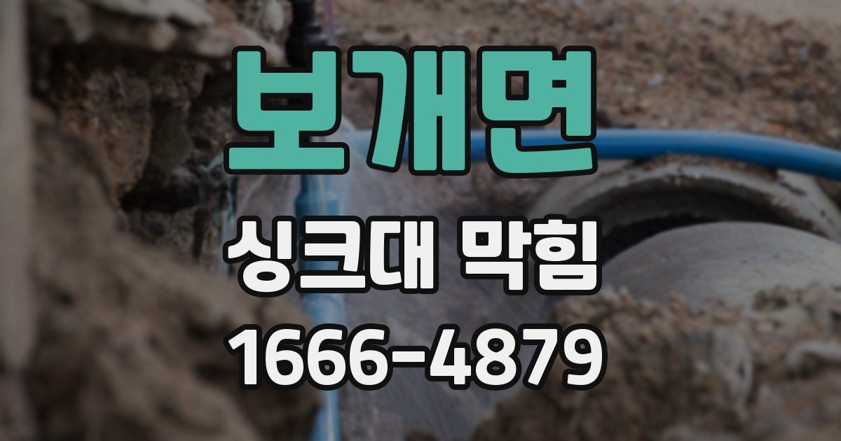 보개면 싱크대 막힘