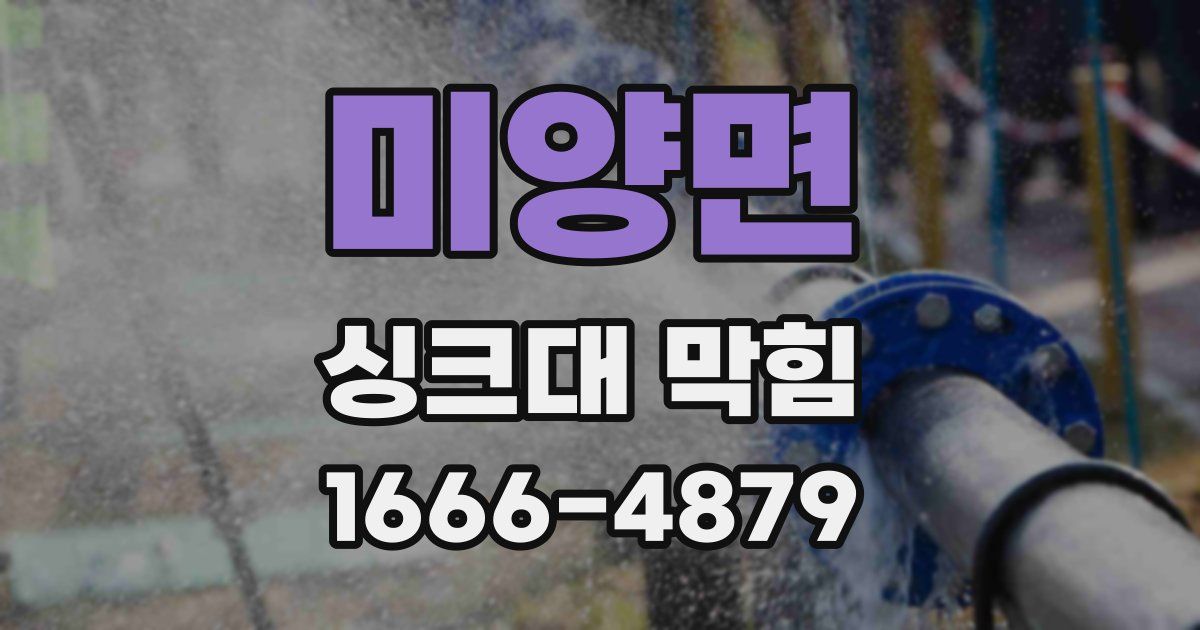 미양면 싱크대 막힘
