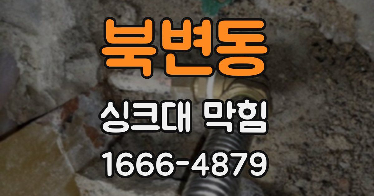 북변동 싱크대 막힘