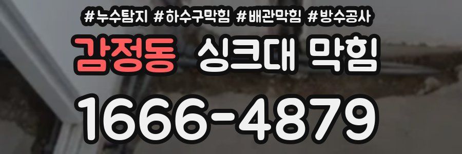 감정동 싱크대 막힘