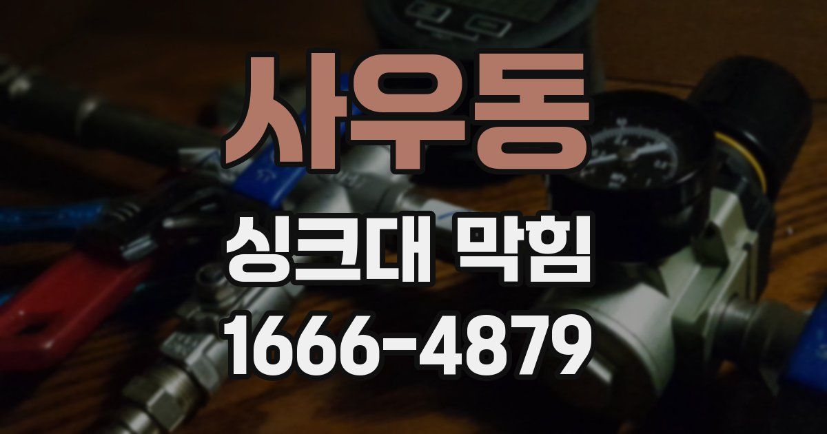 사우동 싱크대 막힘