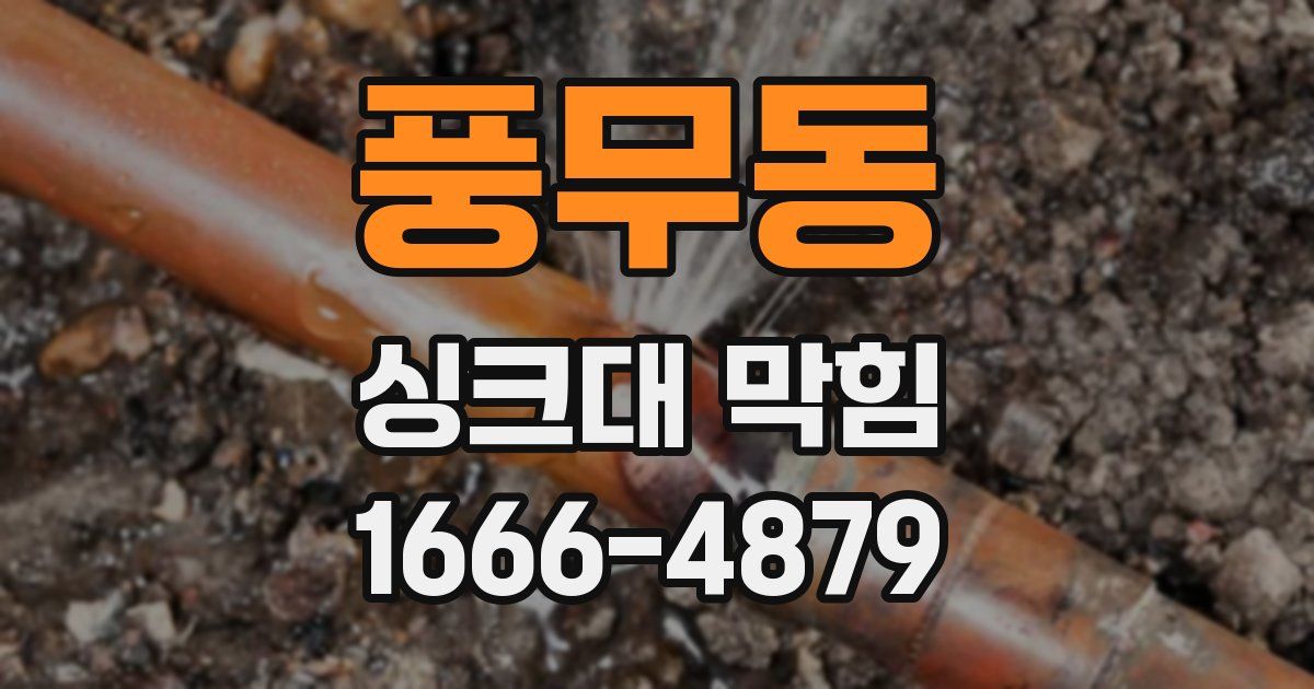 풍무동 싱크대 막힘