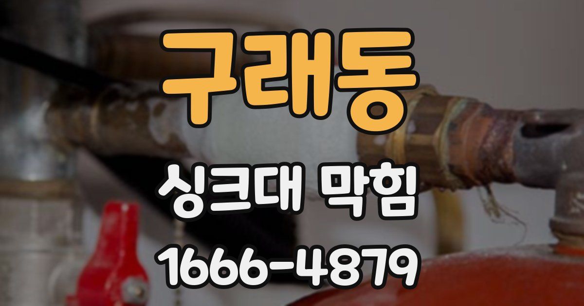 구래동 싱크대 막힘