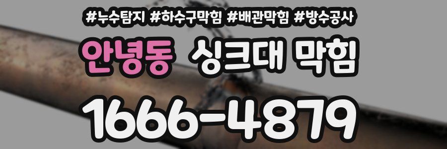 안녕동 싱크대 막힘