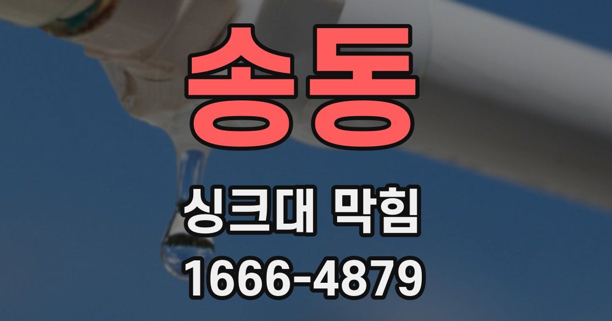 송동 싱크대 막힘