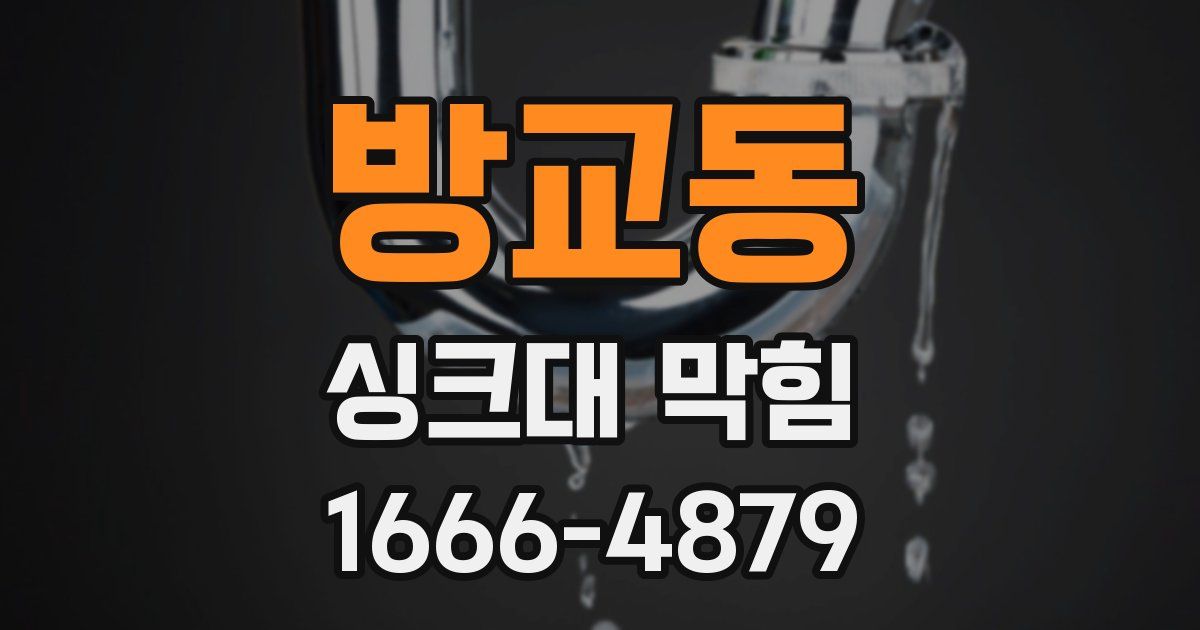 방교동 싱크대 막힘