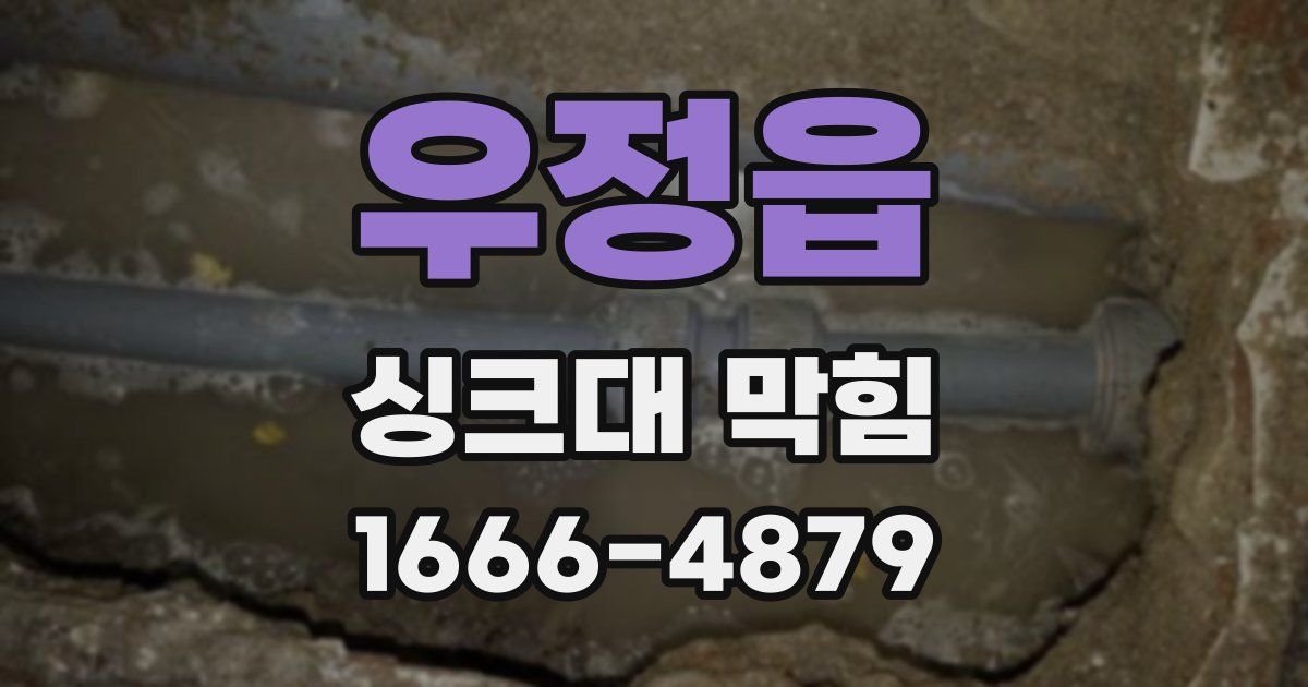 우정읍 싱크대 막힘