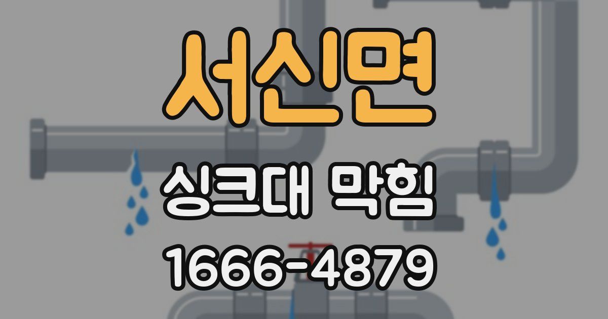 서신면 싱크대 막힘