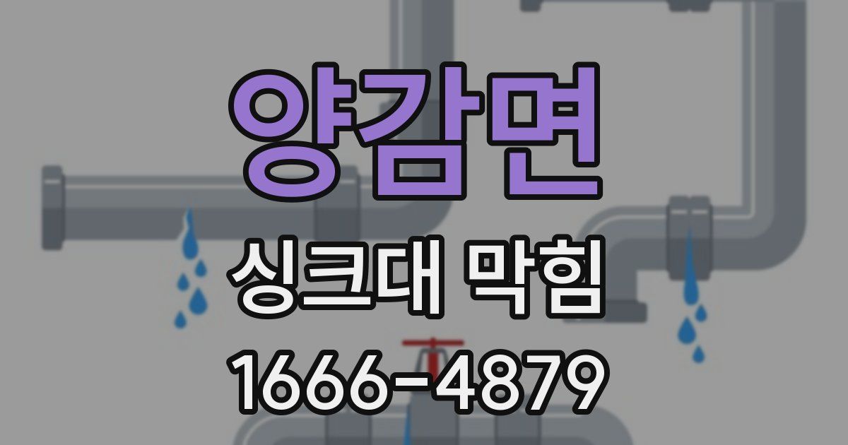 양감면 싱크대 막힘