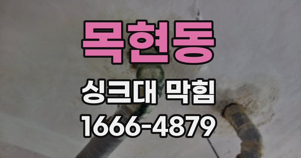 목현동 싱크대 막힘
