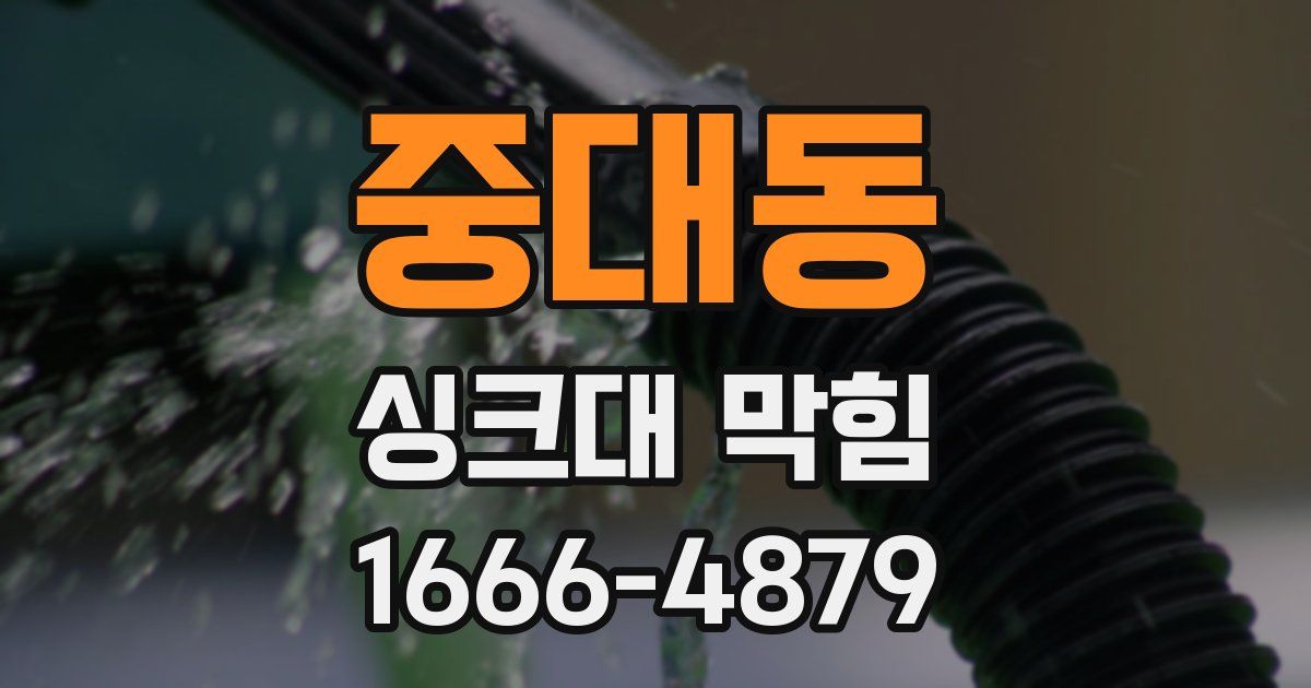 중대동 싱크대 막힘