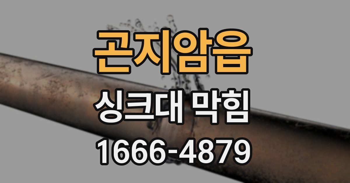 곤지암읍 싱크대 막힘