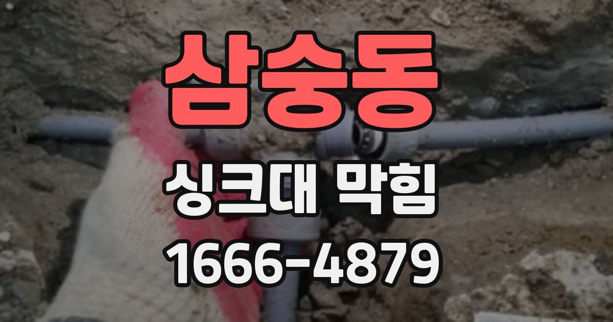 삼숭동 싱크대 막힘