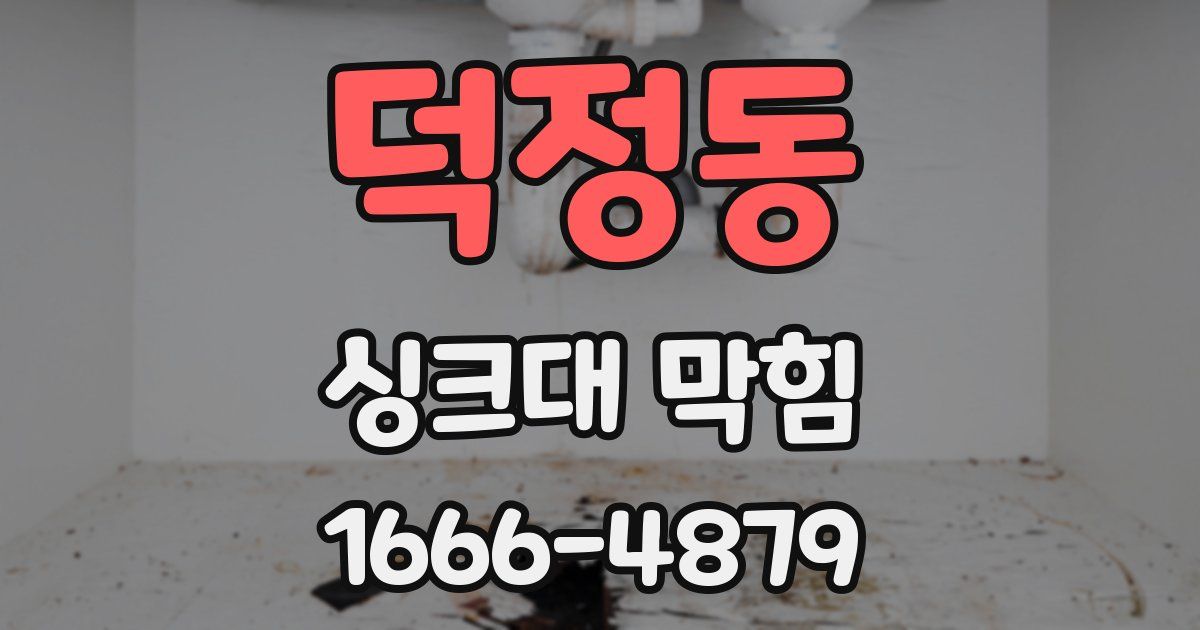 덕정동 싱크대 막힘