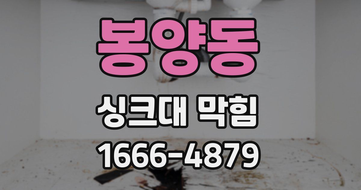 봉양동 싱크대 막힘
