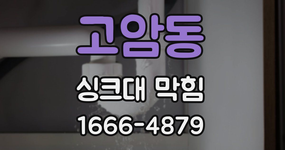 고암동 싱크대 막힘