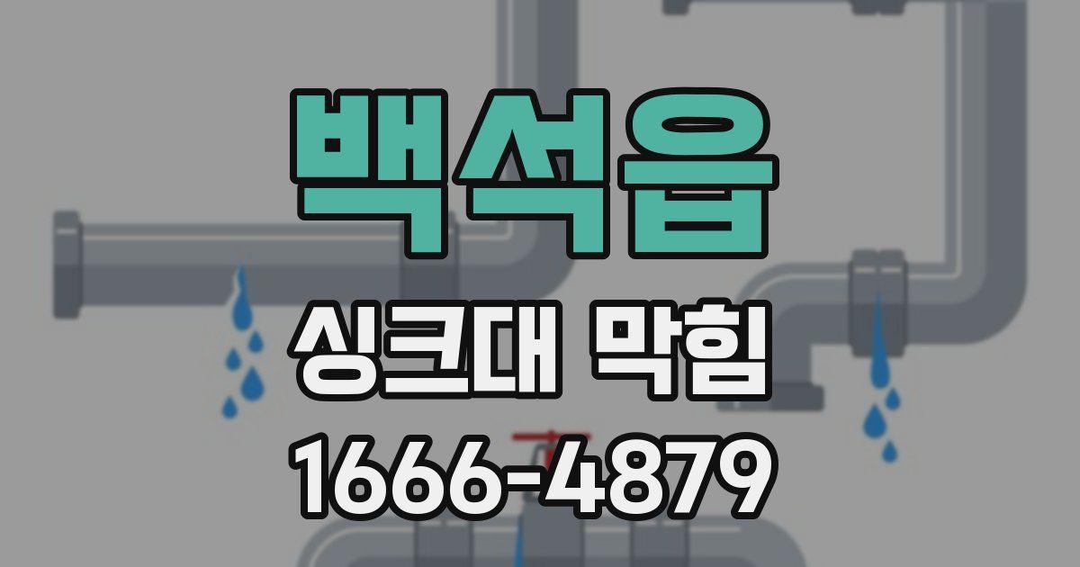 백석읍 싱크대 막힘