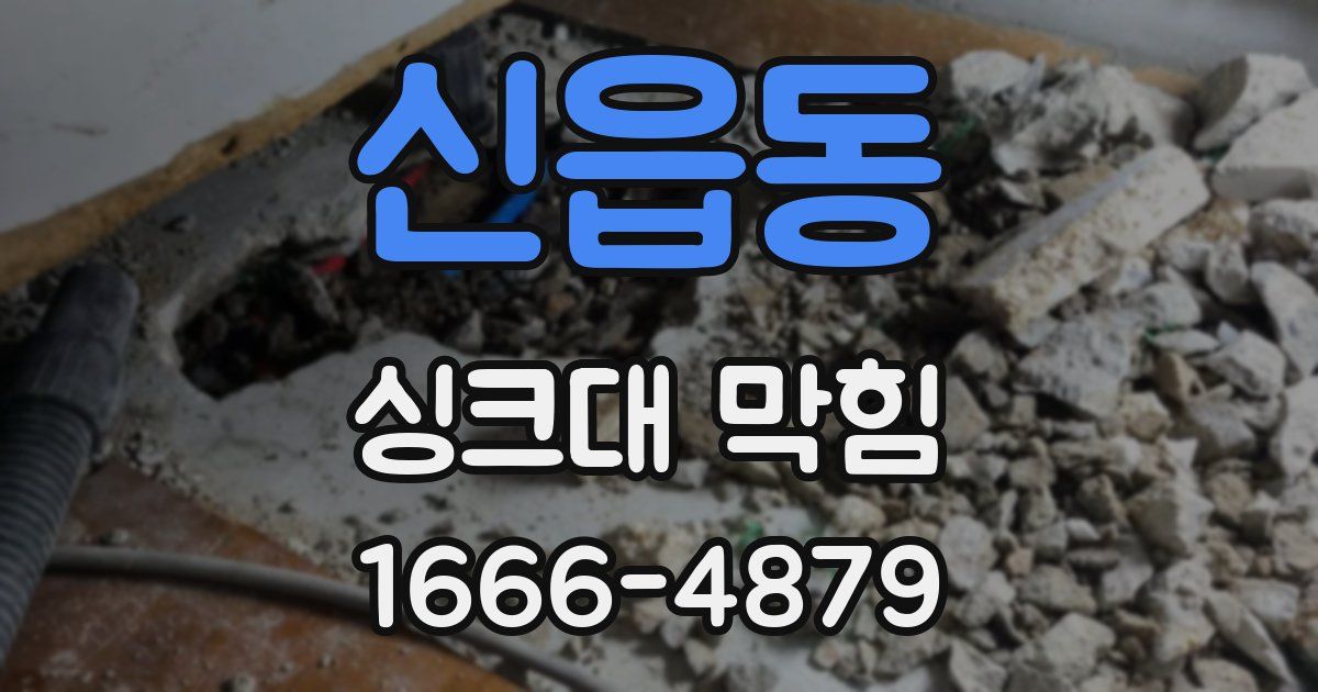 신읍동 싱크대 막힘