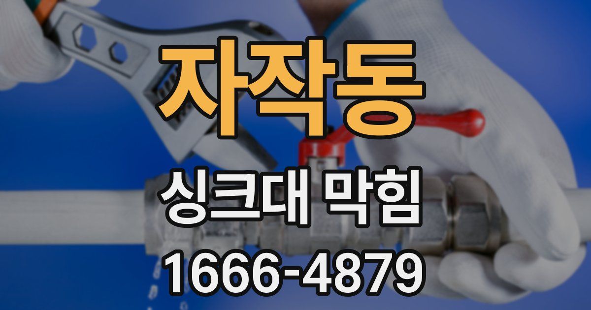 자작동 싱크대 막힘