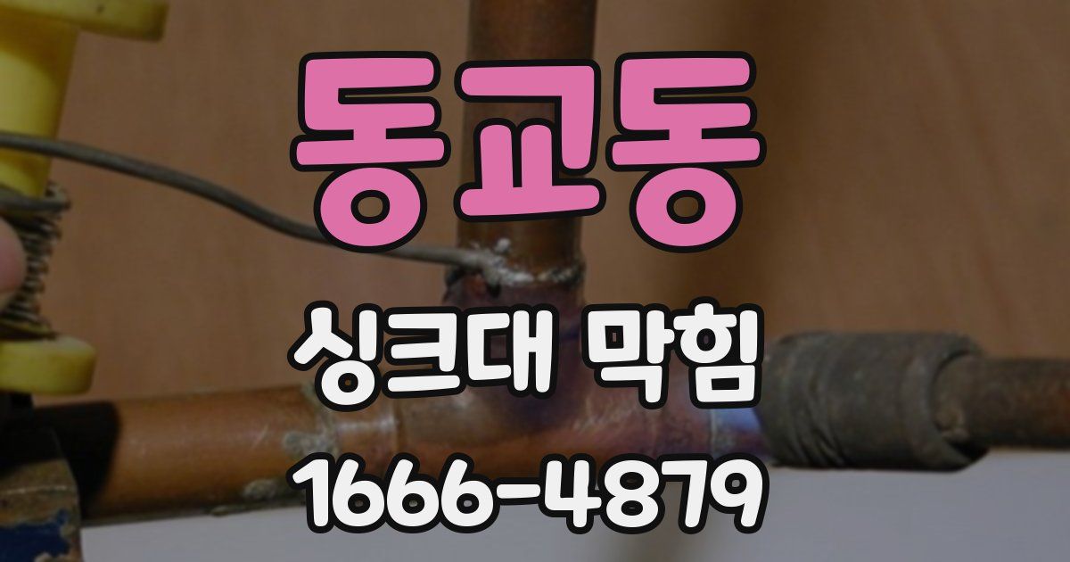 동교동 싱크대 막힘
