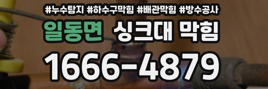 일동면 싱크대 막힘