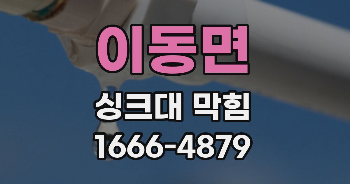 이동면 싱크대 막힘