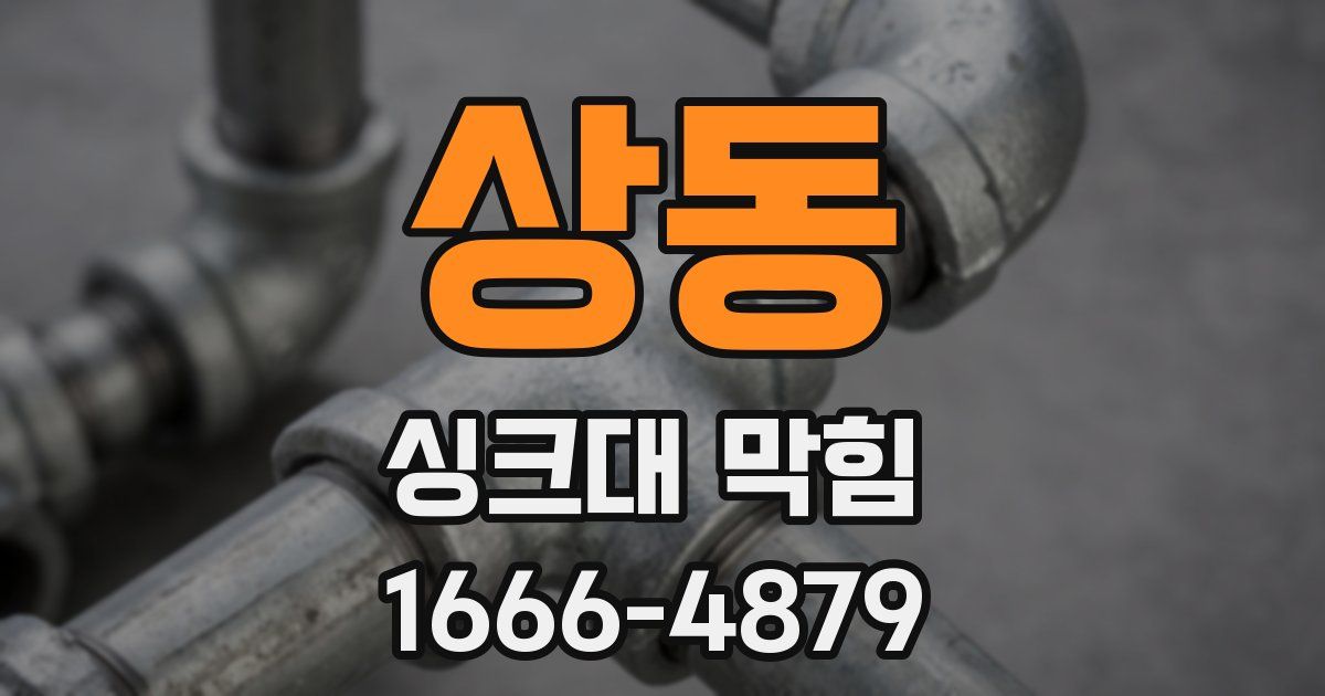 상동 싱크대 막힘