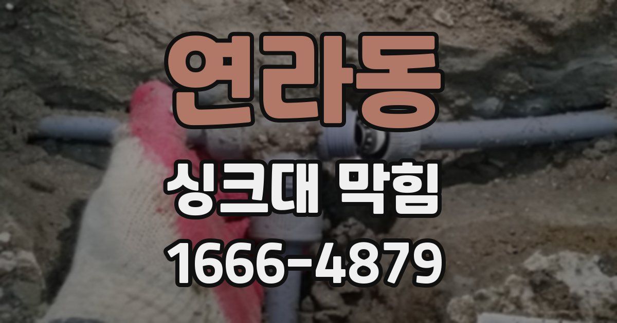 연라동 싱크대 막힘