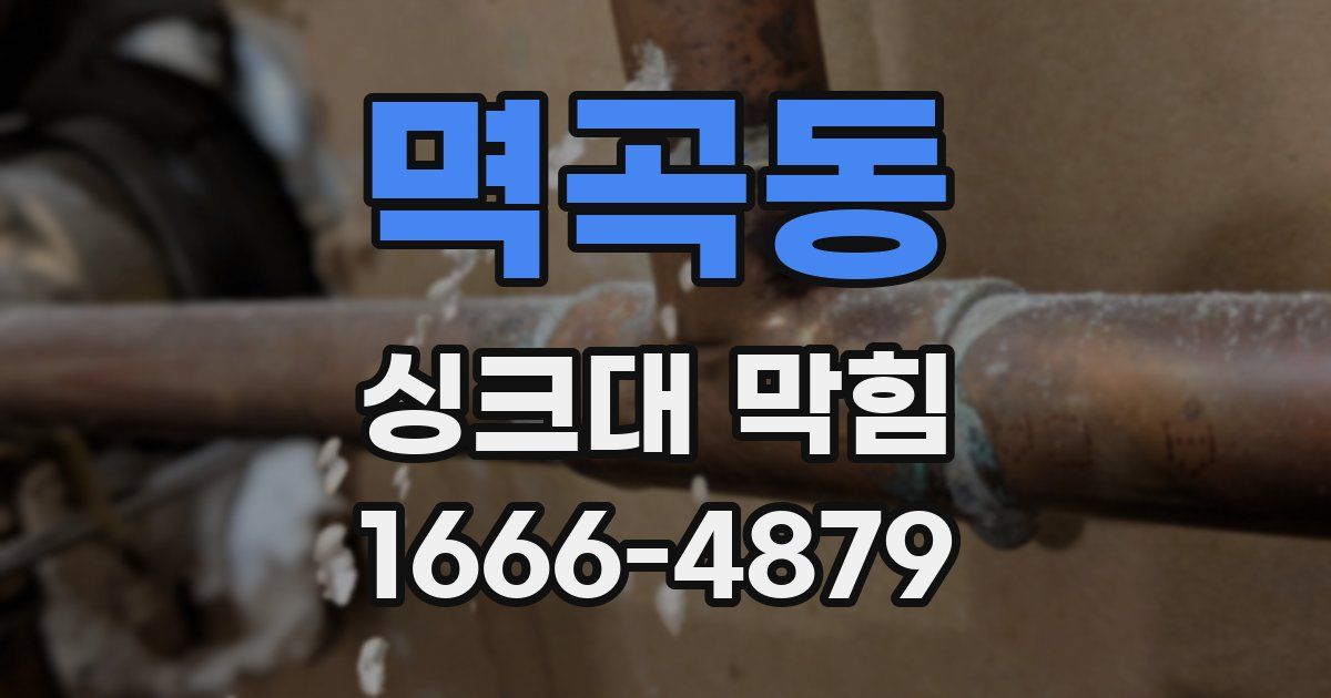 멱곡동 싱크대 막힘