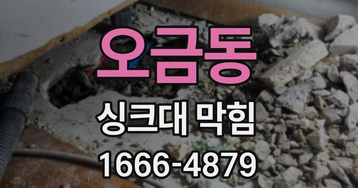 오금동 싱크대 막힘