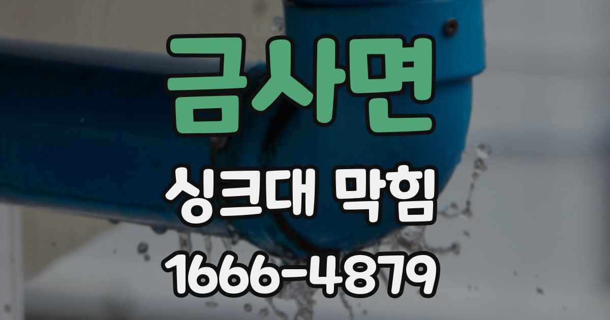금사면 싱크대 막힘
