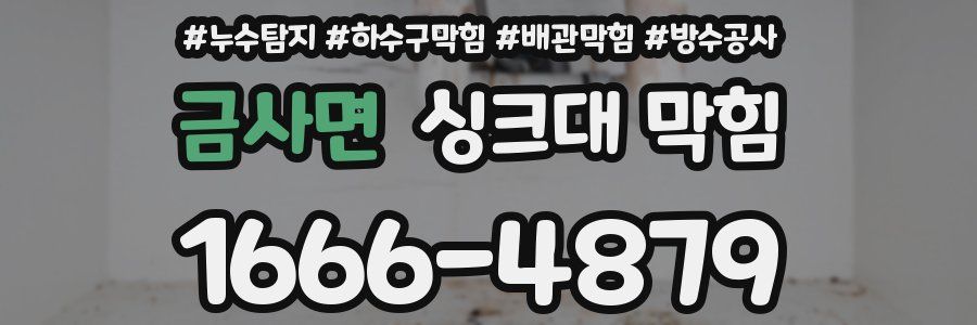 금사면 싱크대 막힘