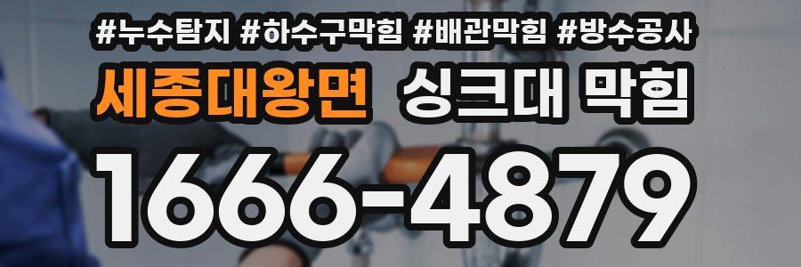 세종대왕면 싱크대 막힘