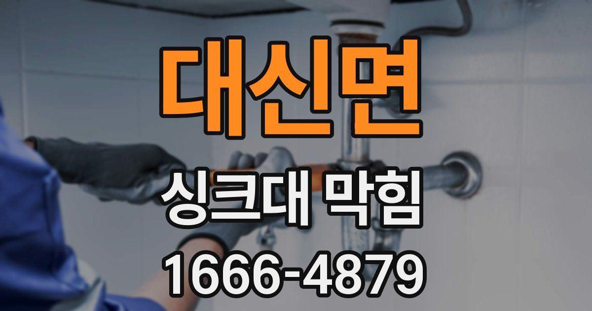 대신면 싱크대 막힘