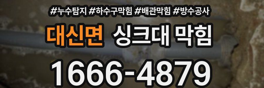 대신면 싱크대 막힘
