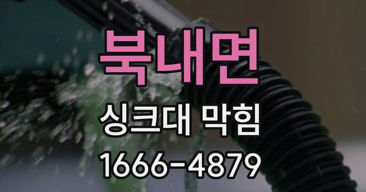 북내면 싱크대 막힘
