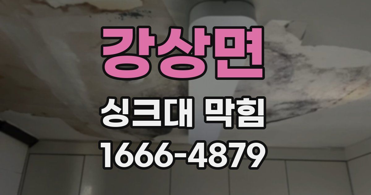 강상면 싱크대 막힘