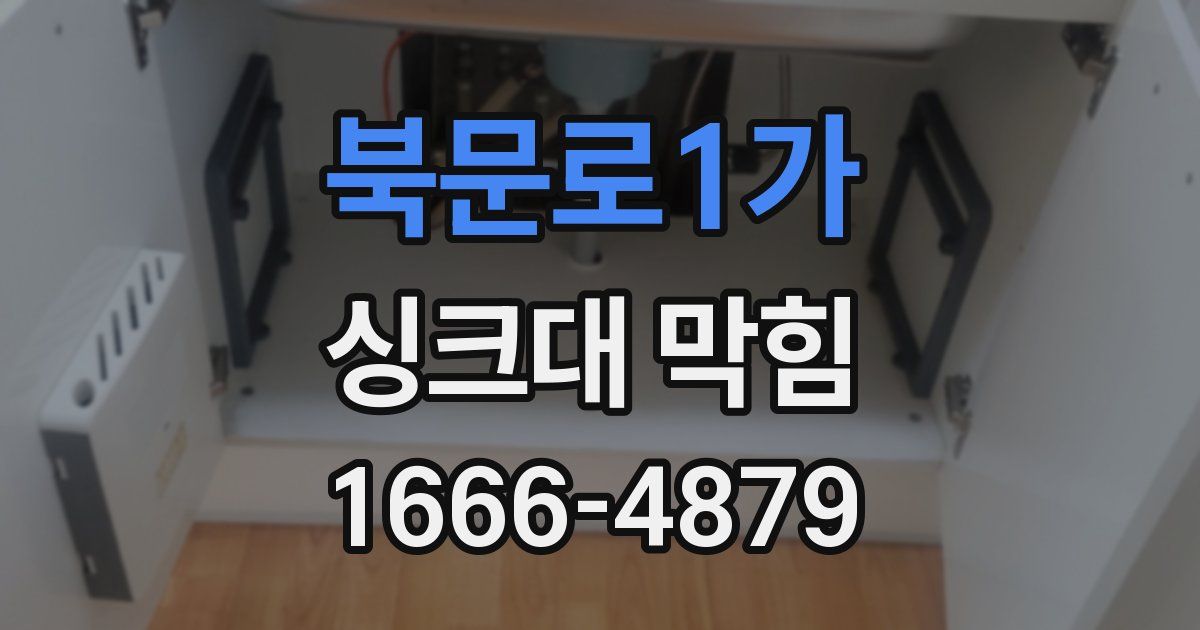 북문로1가 싱크대 막힘