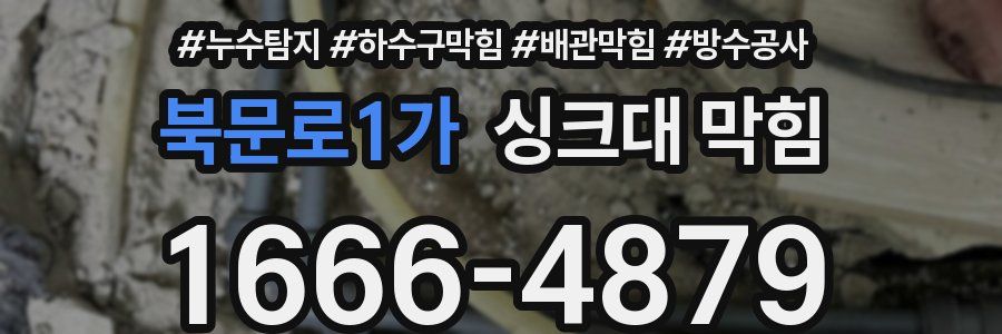 북문로1가 싱크대 막힘