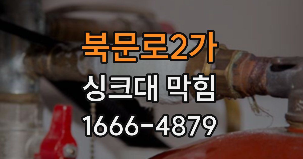 북문로2가 싱크대 막힘