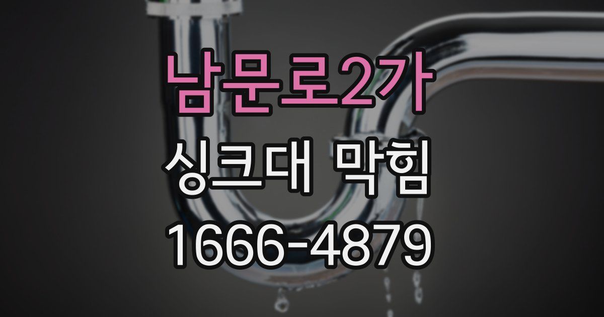 남문로2가 싱크대 막힘