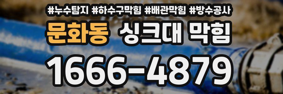문화동 싱크대 막힘