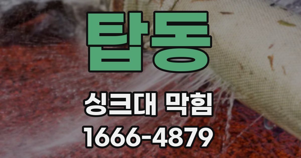탑동 싱크대 막힘