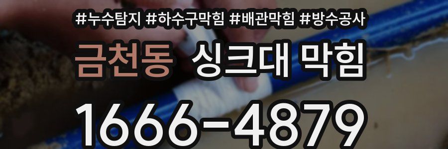 금천동 싱크대 막힘
