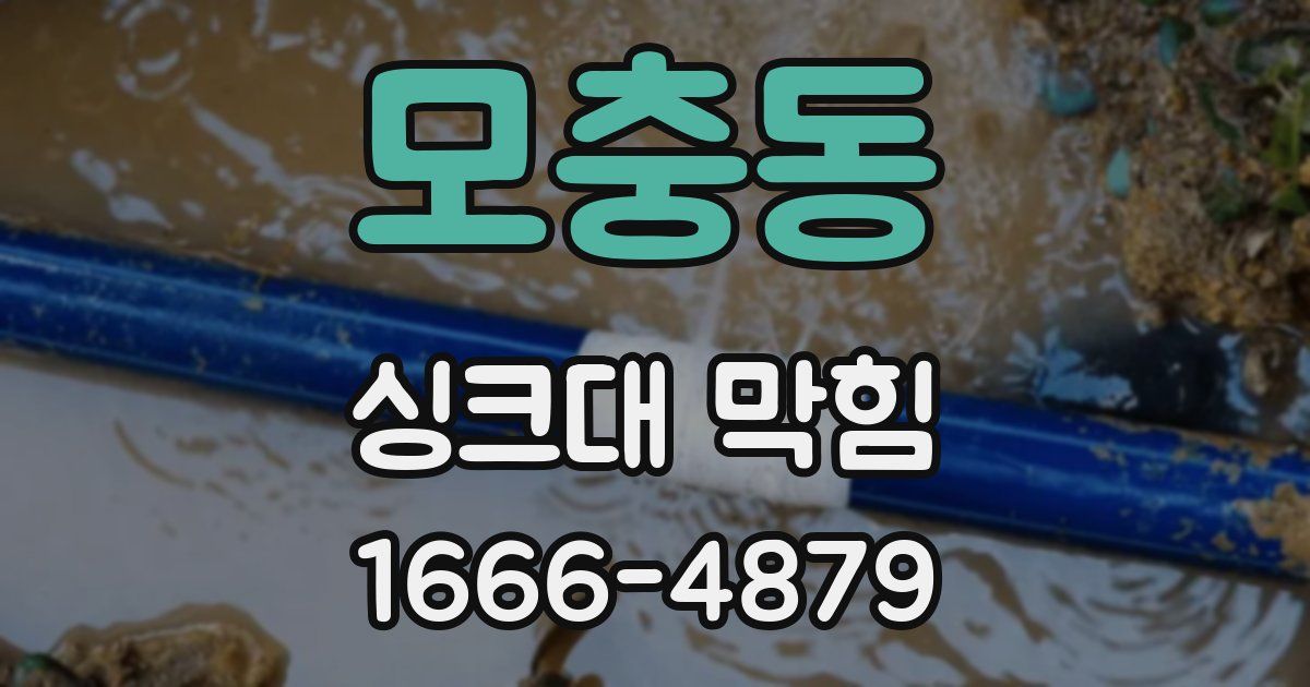 모충동 싱크대 막힘
